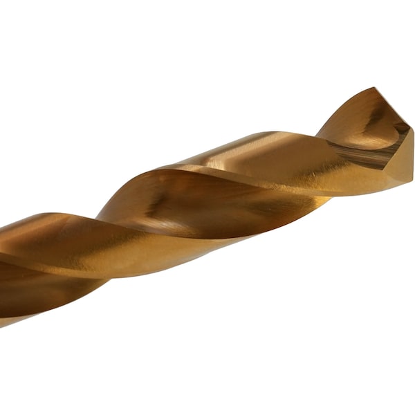 Chicago-Latrobe Screw Machine Drill Bit, #33 Size, 135  Degrees Point Angle, High Speed Steel, TiN Finish - 48403