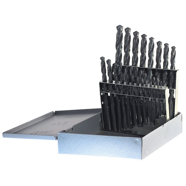 Drillco 21PC DRILL SET 1/16-1/4 BY 64ths 9/32-1/2 BY 32nd - 400HD21V