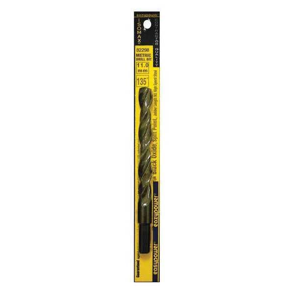 Eazypower 11.00mm HSS 135 Deg. Jobber Length Drill Bit, Shank Dia.: 3/8" - 82298