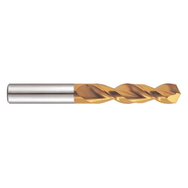 Yg-1 Tool Screw Machine Drill Bit, 7/16 in Size, 130  Degrees Point Angle, High Speed Steel, TiN Finish - DN514028