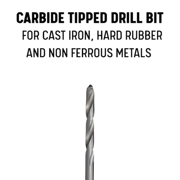 Drill America 25/64" Carbide Tipped Jobber Length Drill Bit - D/ACT25/64