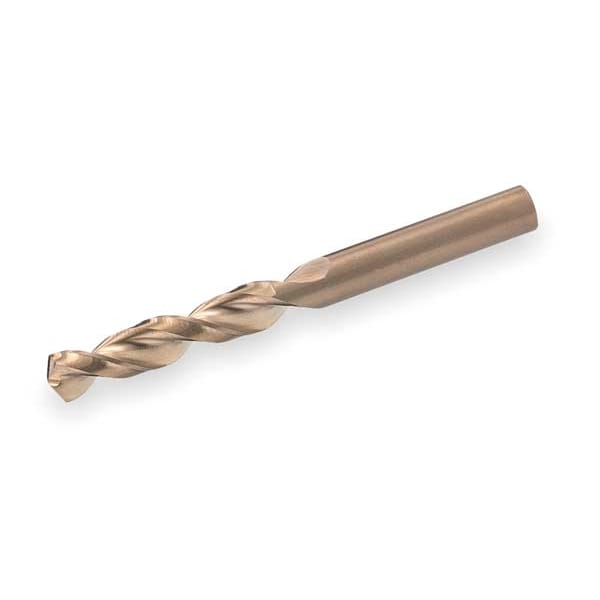 Cleveland Screw Machine Drill Bit, 1/8 in Size, 135  Degrees Point Angle, Cobalt Steel, Straw/Bronze Finish - C14204