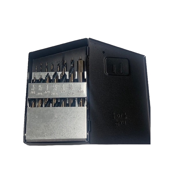 Viking Drill & Tool Viking 22873 1/16-1/2" Black and Gold Oxide HSS Drill Bit Set 15-Piece - 22873