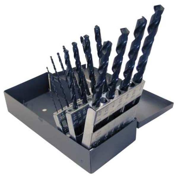 Chicago-Latrobe 15PC 118 Degree General Purpose Taper Length Drill Set Chicago-Latrobe 120 Steam Oxide HSS 1/16-1/2x1/32 - 69884