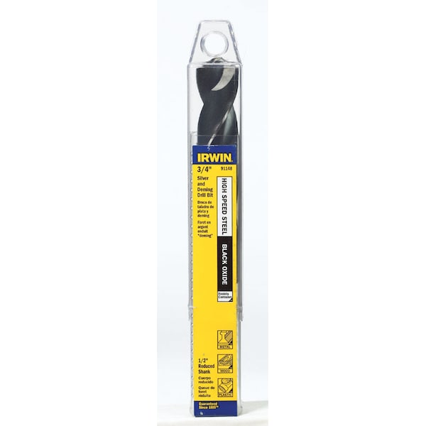 Irwin Irwin 3/4 in. X 6 in. L High Speed Steel Drill Bit Straight Shank 1 pc - 91148