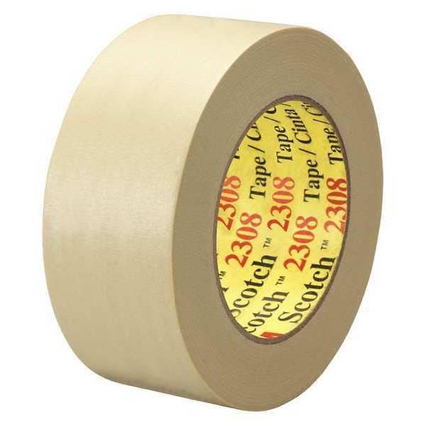 Cinta de enmascarar Scotch 3M™ 2308, 5.5 mil, 2" x 60 yardas, Natural, 24 piezas por caja - T9372308.