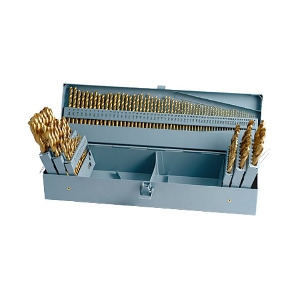 Hhip 115 Piece TiN Coated High Speed Steel Jobber Drill Set - 5000-0003