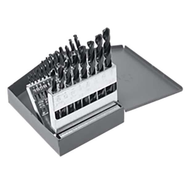 Cle-Line 29PC 1/16-1/2x1/64 HSS Heavy-Duty Jobber Length Drill Set Chicago-Latrobe 150ASP-TA TiAlN - 49027