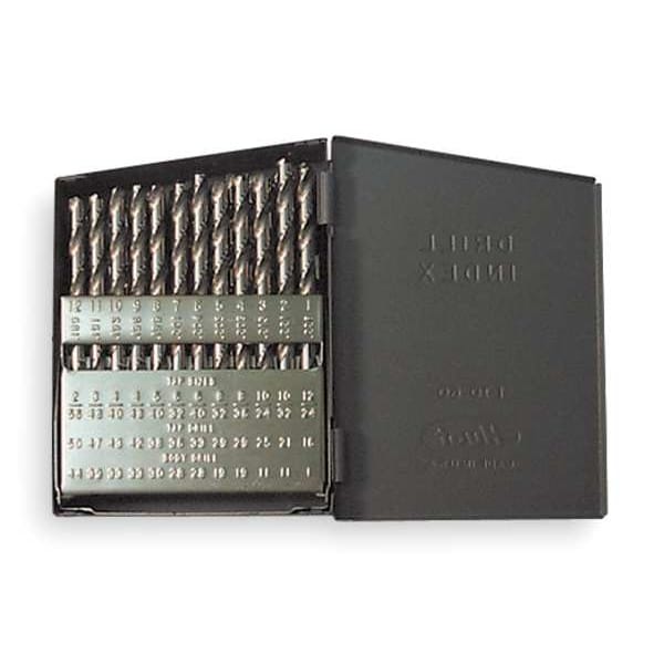 Chicago-Latrobe 60PC 118 Degree General Purpose Jobber Lengh Drill Set Chicago-Latrobe 150D Bright HSS #1-#60 - 49916