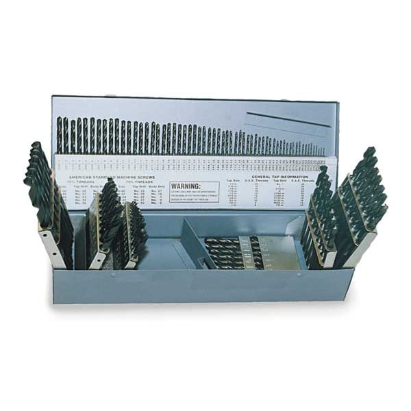Chicago-Latrobe 118PC 118 Degree General Purpose Jobber Lengh Drill Set Chicago-Latrobe 150 Steam Oxide HSS 1mm-13mmx.1mm - 57727