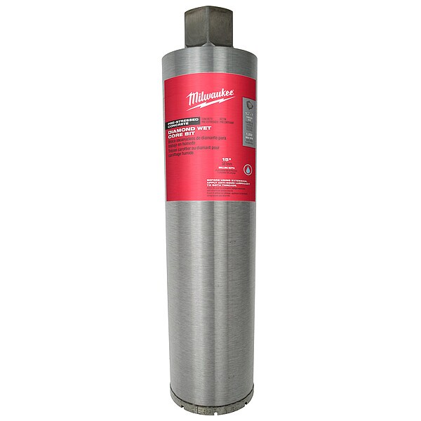 Milwaukee Tool 2-1/2" Pre-Stressed Diamond Wet Core Bit - 48-17-1025