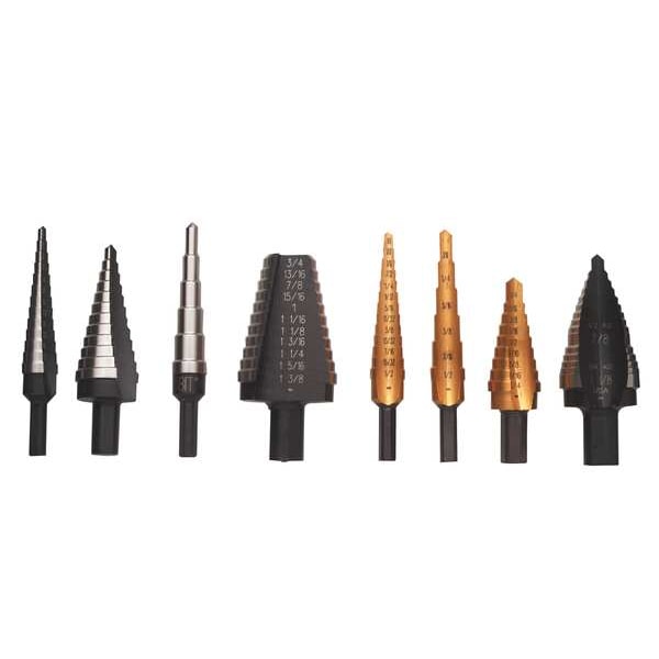 Irwin HSS Cobalt Alloy Steel Step Drill Bit Set, 3-Piece, #1, #2 & #3 - 10502CB