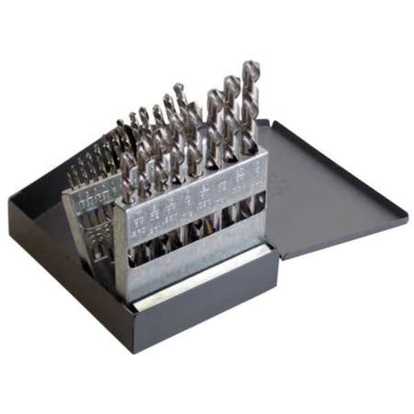 Chicago-Latrobe Left-Hand Helix Jobber Length Drill Set Chicago-Latrobe 150L Bright HSS LHS/LHC, 21-Piece - 69882