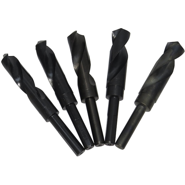 Drill America 5 Piece Metric HSS Drill Bit Set with 1/2" Shank (14.00mm - 18.00mm) - DWD14-18MM-SET