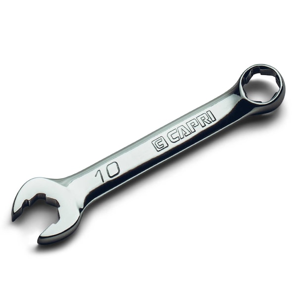 Llave combinada Capri Tools 10 mm WaveDrive Pro Stubby para pernos regulares y redondeados - CP11750-M10SB