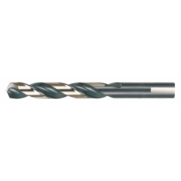 Cle-Line 135 Degree Heavy Duty Mechanics Length Drill Cle-Line 1875R Black & Gold HSS RHS/RHC 31/64 - C23857