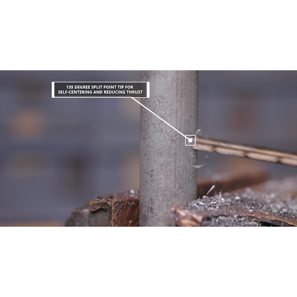 Drill America 9/32" Stepped Point Cobalt Drill Bit with 3-Flat Shank - ZO-GSC9/32