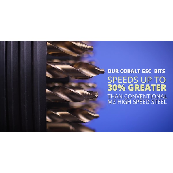 Drill America 9/32" Stepped Point Cobalt Drill Bit with 3-Flat Shank - ZO-GSC9/32