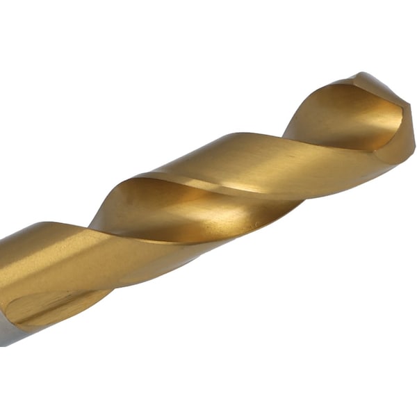 Chicago-Latrobe Screw Machine Drill Bit, 1/4 in Size, 118  Degrees Point Angle, High Speed Steel, TiN Finish - 55108