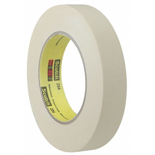 Cinta para enmascarar Scotch 3M™ 234, 5.9 Mil, 3/4" x 60 yds., Beige, 12 piezas por caja - T93423412PK