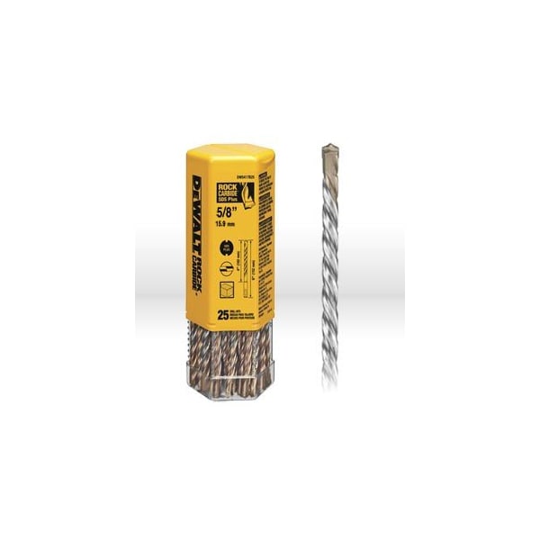 Dewalt SDS Drill Bit, 5/8in. x 6in. x 8in. Rock CarbideTM SDS+ Hammer Bit, 10PK - DW5446B25