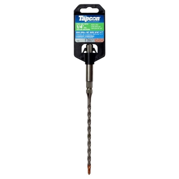 Tapcon Tapcon 3/16 in. X 7 in. L Carbide Tipped Drill Bit SDS-Plus Shank 1 pk - 11491