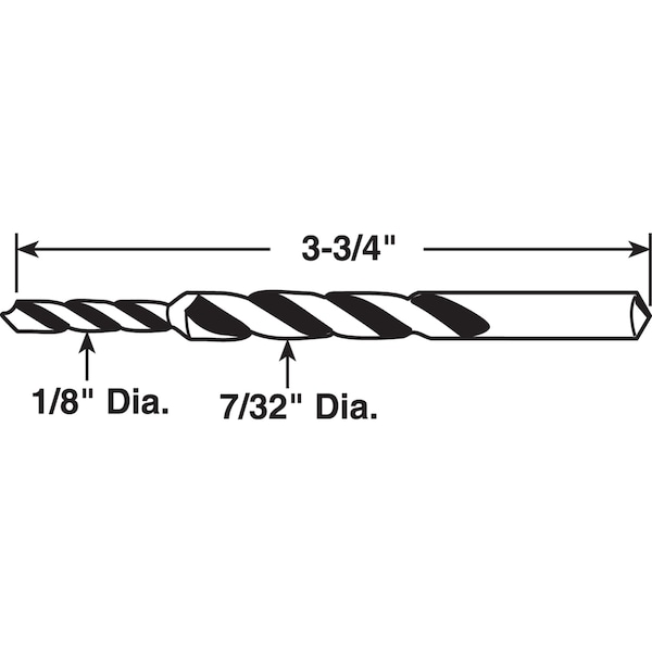 Prime-Line Prime-Line 7/32 in. X 3.75 in. L Steel Step Drill Bit Straight Shank 1 pc - P7922
