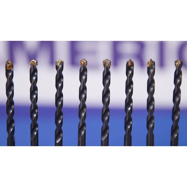 Drill America 3/16" - 1/2" x 6" 5 Piece Carbide Tipped Masonry Drill Bit Set - DAMSET