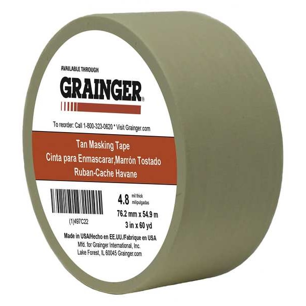 Cinta de enmascarar Zoro Select, Papel, Color Café - TC106-3" X 60YD
