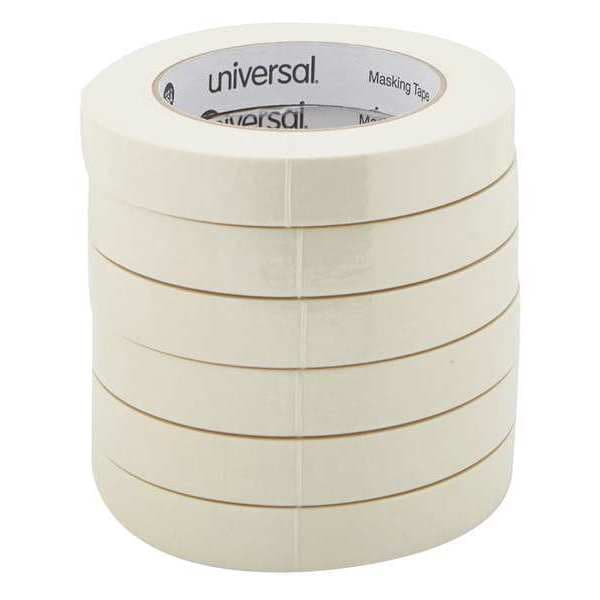 Cinta para enmascarar universal, 0.75 pulgadas x 60 yardas, paquete de 6 - UNV51334
