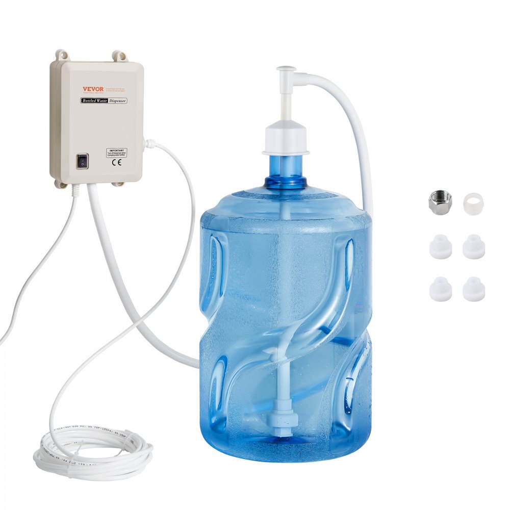 VEVOR Bottled Water Dispensing Pump System,110V 20ft US Plug High Flow Bottled Water Pump with Single Inlet , Bottled Water System for Home Kitchen Office Bar Coffee Brewer Ice-Maker Refrigerator - YSB00000000000001V1