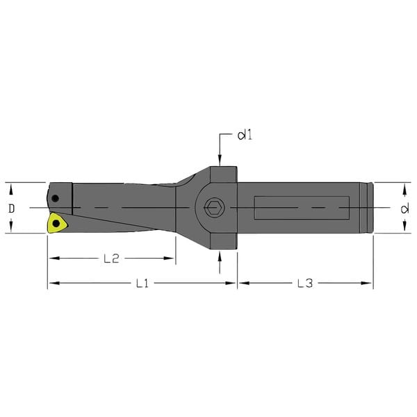 Ultra-Dex Usa Indexable Drill, UD-0750-2D-075 - 926-000-029