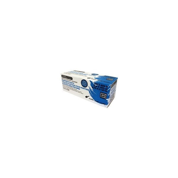 Hoja de enmascaramiento para pintor de alta densidad y ligera de grado contratista Husky, 400 pies de largo, 9 pies de ancho, transparente - FG-P9941-06D
