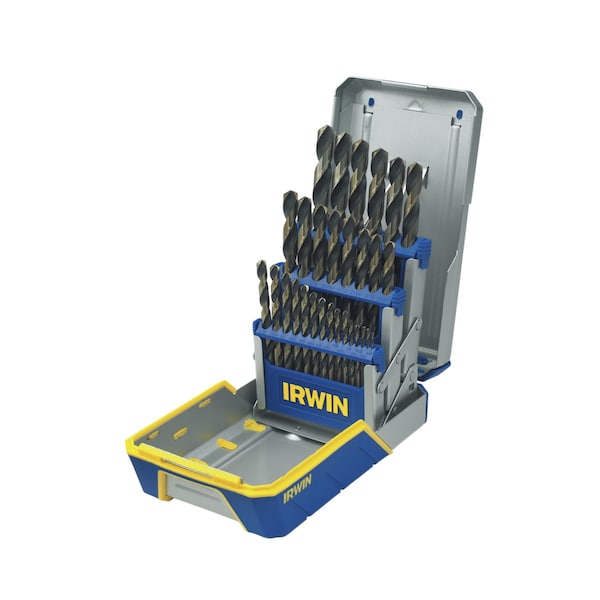 Hanson 29 Piece Black and Gold Metal Index Drill Bit Set - 3018005