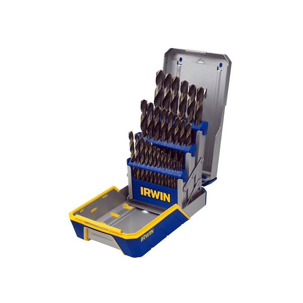 Hanson 29 Piece Black and Gold Metal Index Drill Bit Set - 3018005