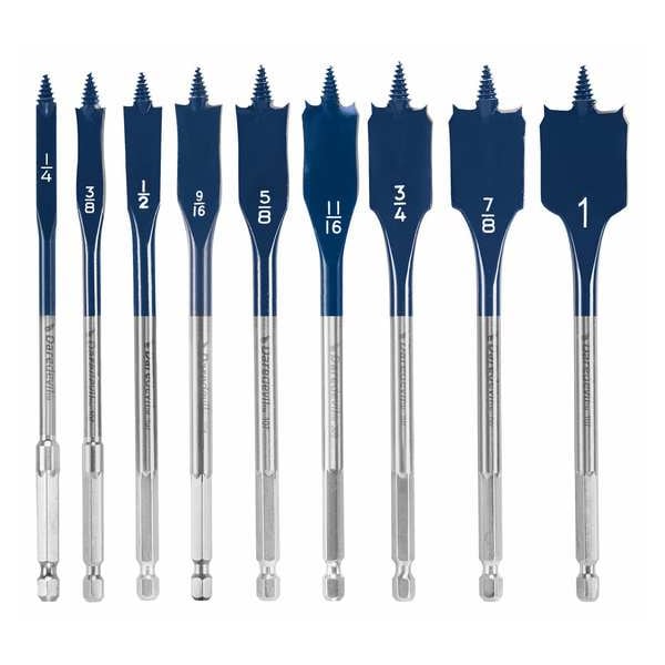 Bosch Wood Drilling Bit Set, 1/4" Shank Size, Drill Style: Spade - DSB5009