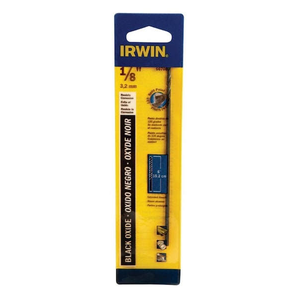 Irwin Irwin 1/8 in. X 6 in. L High Speed Steel Split Point Drill Bit Straight Shank 1 pc - 66708