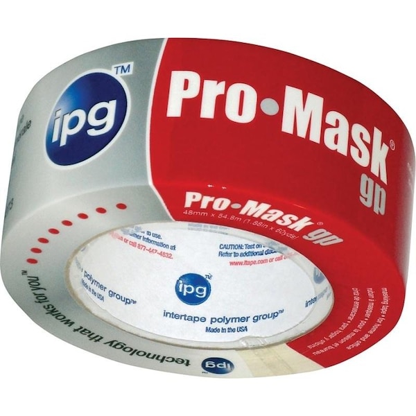 Cinta para enmascarar Intertape 51032, 60 yardas de longitud, 187 pulgadas de ancho, respaldo de papel crepé liso, color beige - 5103-2/91394