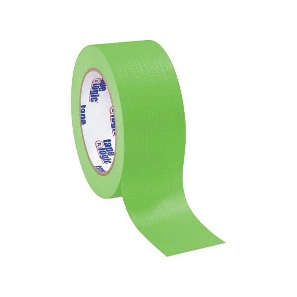 Cinta de enmascarar Tape Logic de 2" x 60 yds. color verde claro, paquete de 12 unidades - T93700312PKA