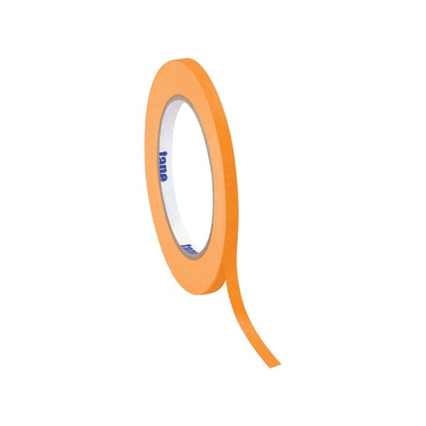 Cinta de enmascarar Tape Logic de 1/4'' x 60 yds. en color naranja, paquete de 12 - T93100312PKD