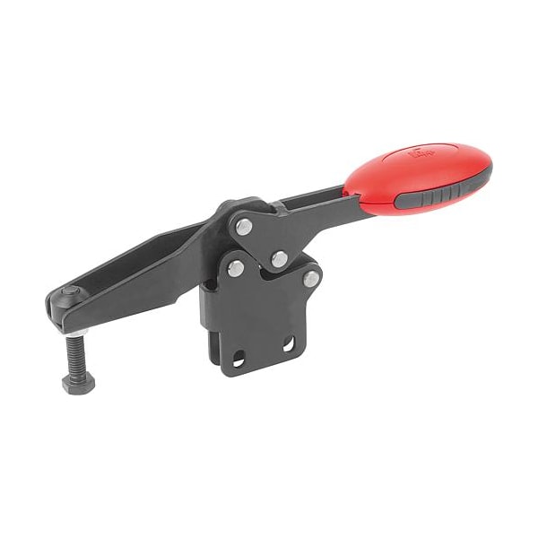 Kipp Horizontal Toggle Clamps with straight foot and adj. spindle - K0661.005003