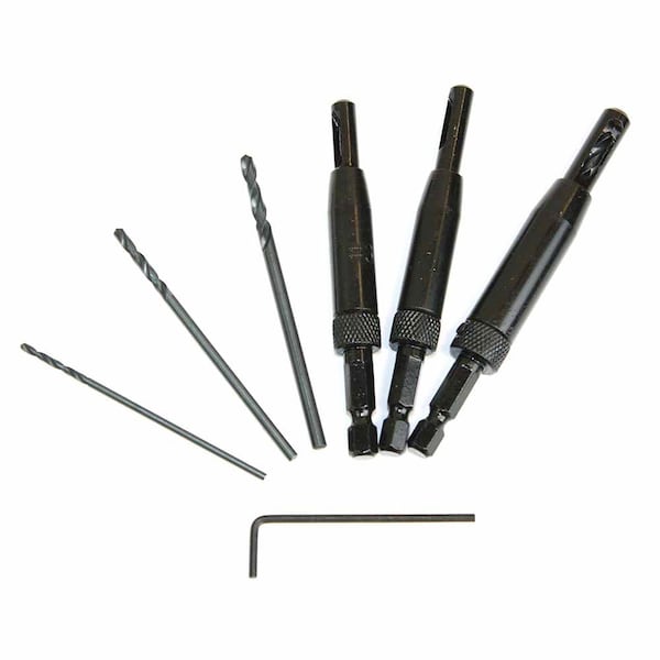 Big Horn #3, #5, #9  VIX-BIT - 5/64" , 7/64" , 9/64" Self-Centering  Hinge Bit with 1/4" Hex Shank - 19163