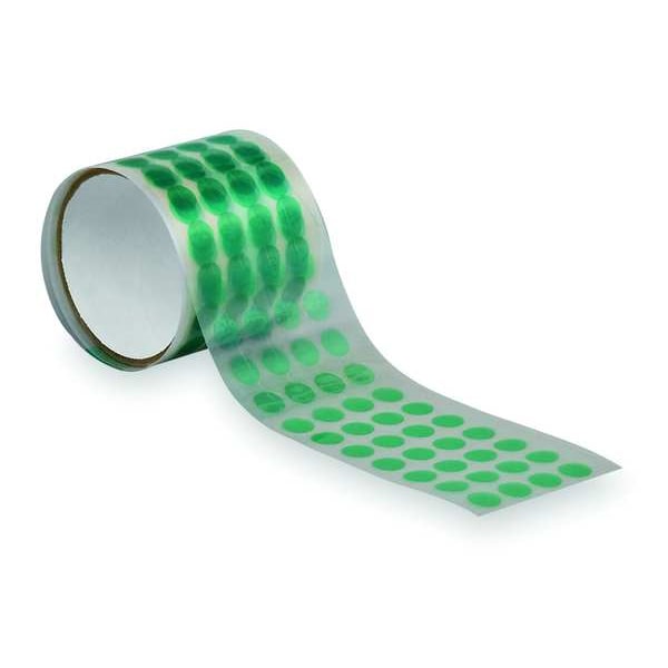 Cinta de enmascarar Tapecase, Verde, 3/8 pulg. de diámetro, Paquete de 250 - 15C636
