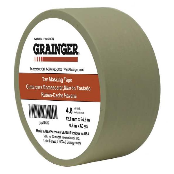 Cinta de enmascarar Zoro Select, Papel, Beige - TC106-0.5" X 60YD