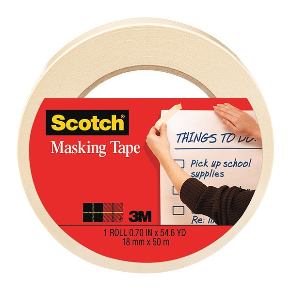 Cinta de enmascarar Scotch 3436, .70"x54.6yd(18mmx5, PK48 - 3436