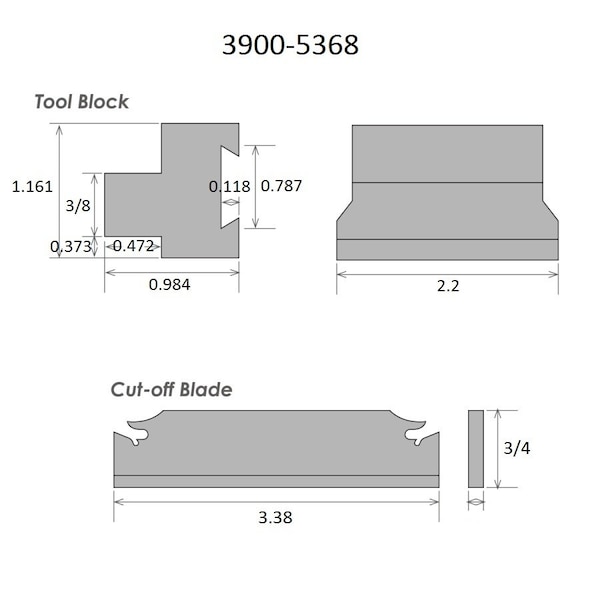 Hhip 15 Piece 3/8" Indexable GTN-2 Cut-Off Tool Kit - 3900-5368