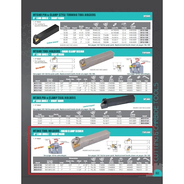 Hhip MTJNR 16-3D Turning Tool Holder - 2023-0160