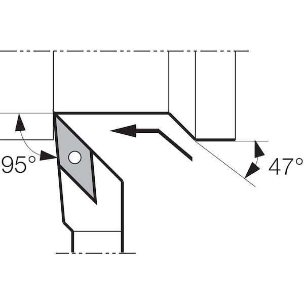 Kyocera Turning Toolholder, PVLNL 2525M16Q - PVLNL2525M16Q