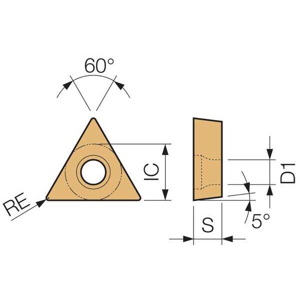 Kyocera Triangle Turning Insert, PVD Carbide - TBGT1211LPR930