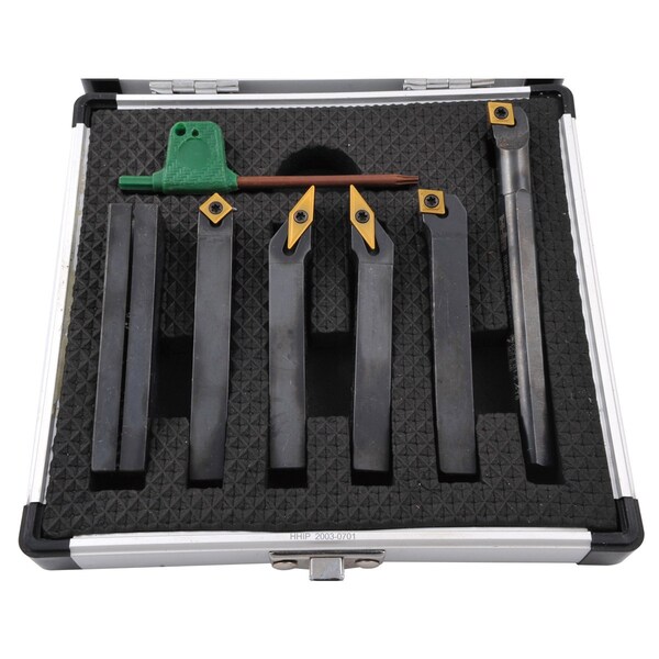 H & H Industrial Products 6 Piece 3/8" Mini Turning & Boring Tool Holder Set - 2003-0701